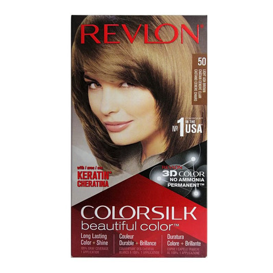 Revlon Colorsilk Hair Color 50 Light ASH Brown, ITALY - ImportedWares