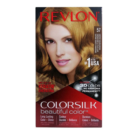 Revlon Colorsilk Hair Color 57 Lightest Golden Brown, ITALY - ImportedWares